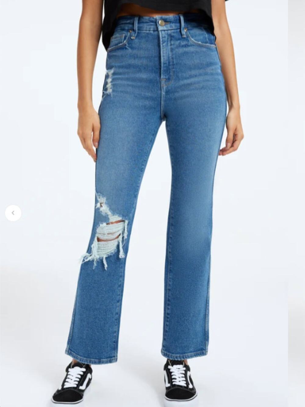 GOOD AMERICAN NWT Good Curve Straight in Blue312 // 16